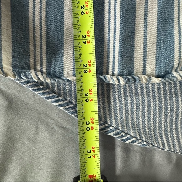 Arizona Jean Co. Men’s Vintage Sleeveless Hooded Button-Up Shirt Striped size L - Picture 9 of 10